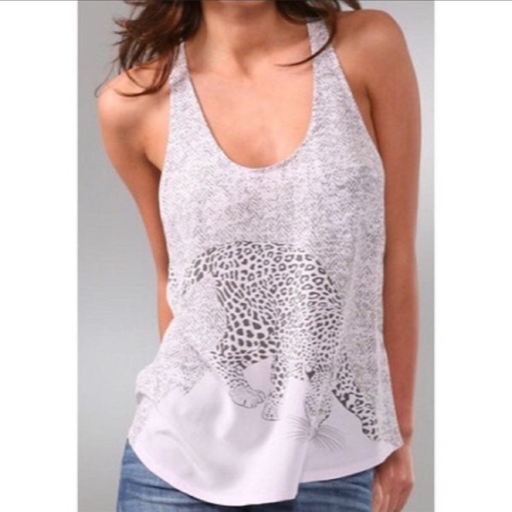 Joie 100% Silk Cheetah Tank